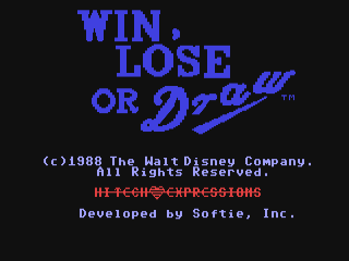 Win, Lose or Draw title screen for Commodore 64